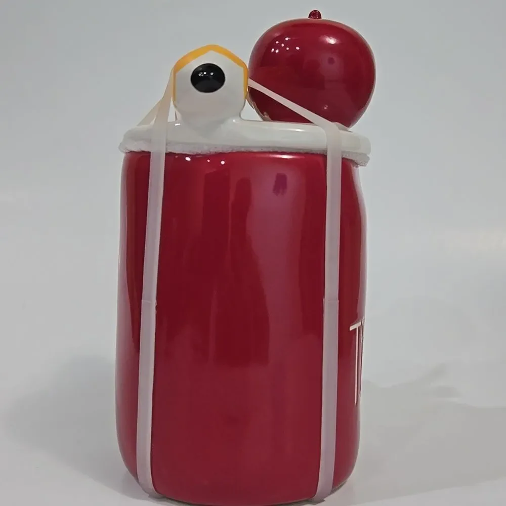 Rae Dunn #1 Teacher Gift Mug Apple Pencil‎ Lid Red Academia Coffee NWT